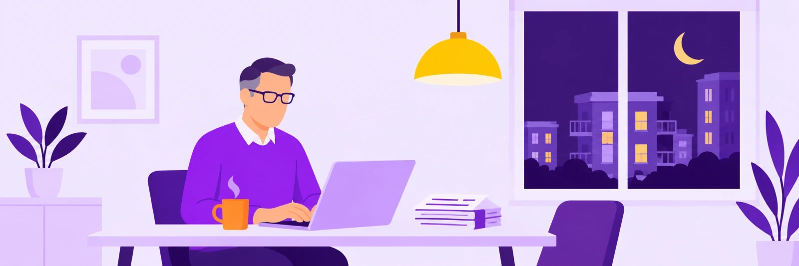 A board member managing community work from home