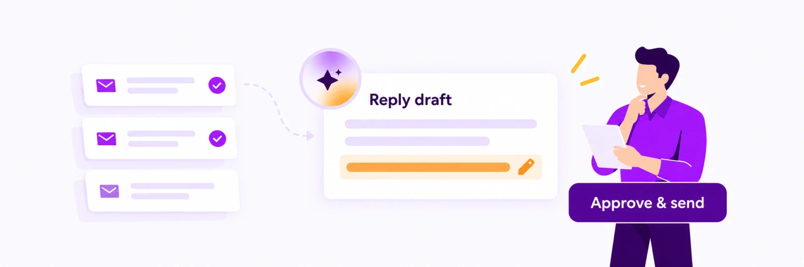 Copilot drafts ready for a manager to review