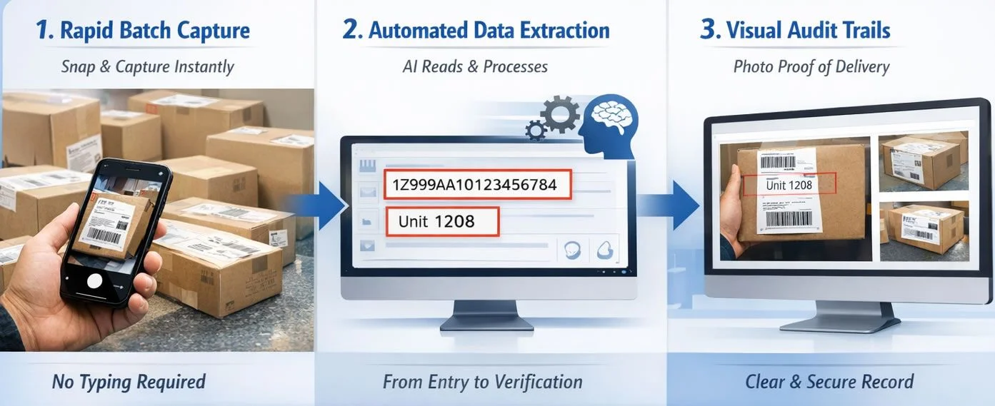 Example of Taphero receiving and processing workflow